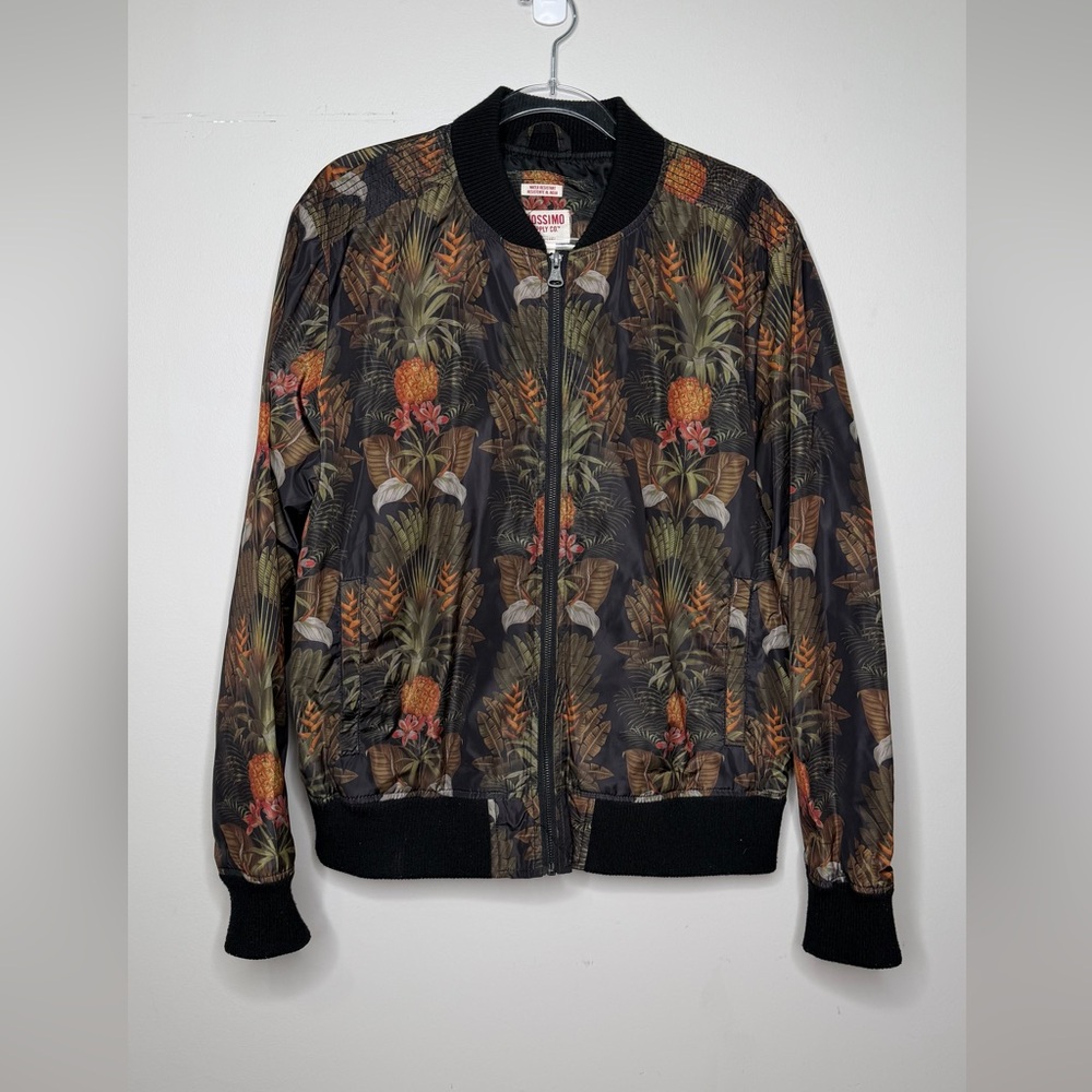 Mossimo Supply Co. Floral-Lined Jacket with Black Trim